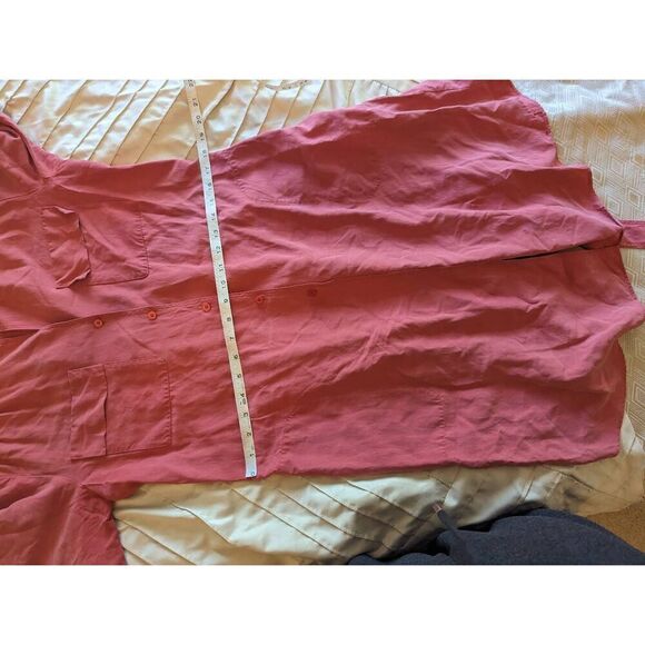 Lafayette 148 new York silk shirt dress sz small euc salmon pink belted - Picture 5 of 7